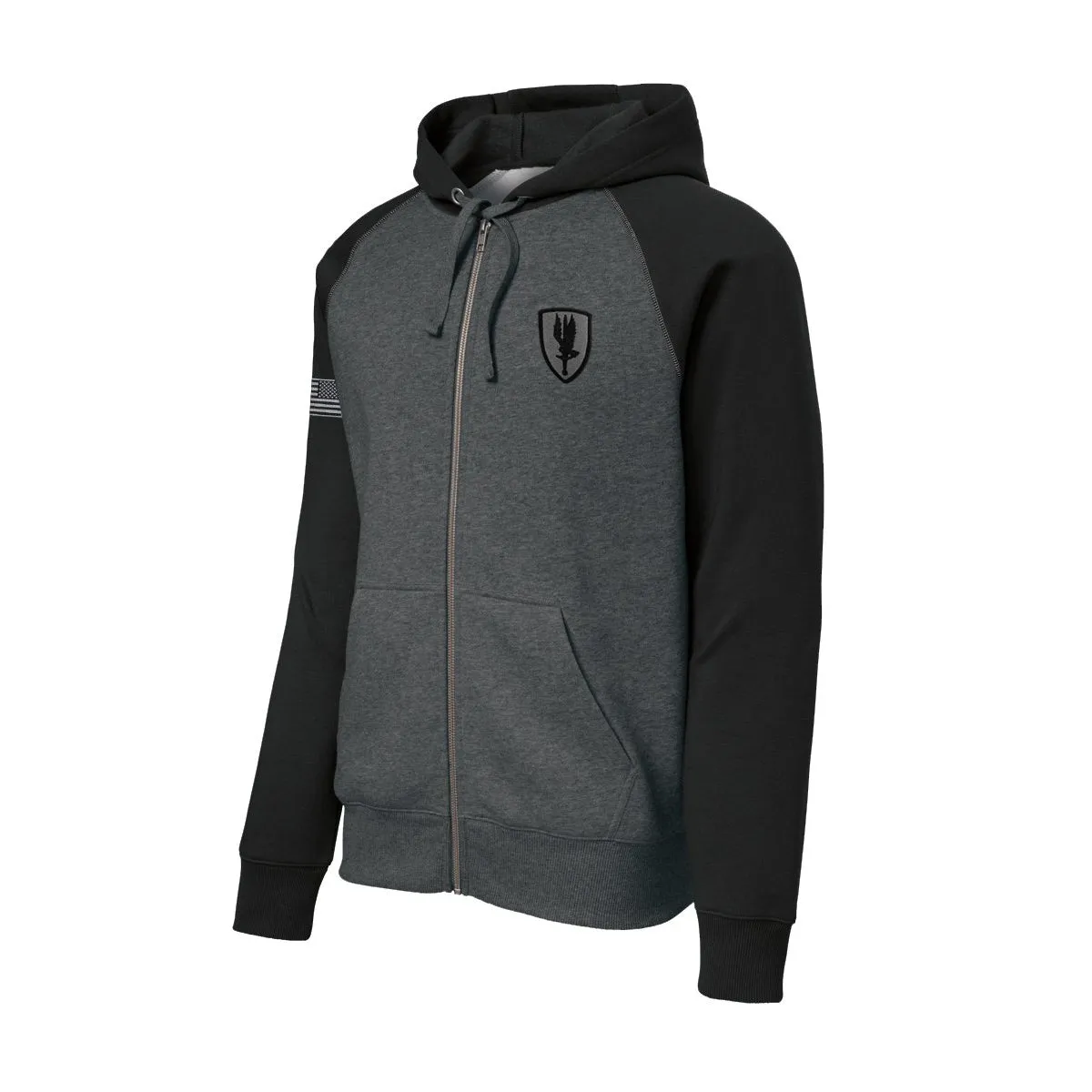 1st Aviation Color Block Zip Up Hoodie