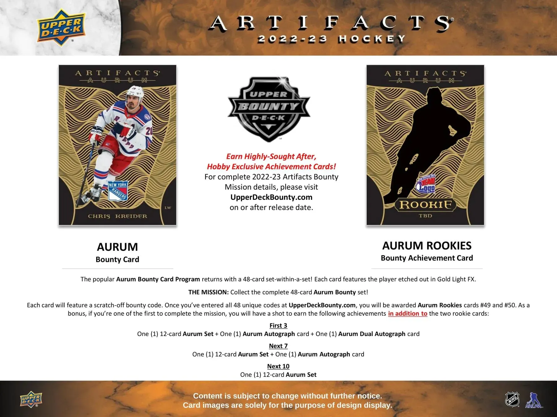 2022/23 Upper Deck Artifacts Hockey Hobby Box 8 Packs per Box, 4 Cards per Pack