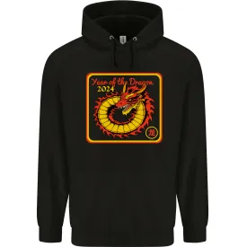 2024 Year of the Dragon Mens 80% Cotton Hoodie