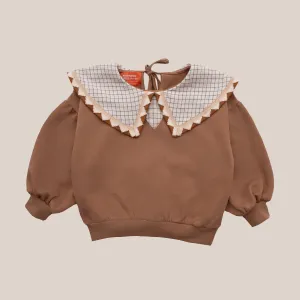 ADELE COLLAR SWEATSHIRT-Hazelnut