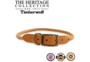 Ancol - Timberwolf Round Leather Collar - Mustard - Size 5