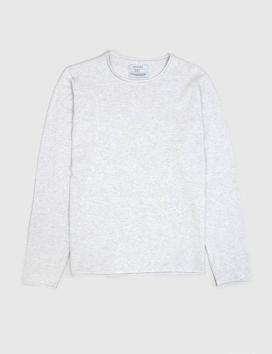 Bellfield Niles Fine Knit Jumper - Light Grey