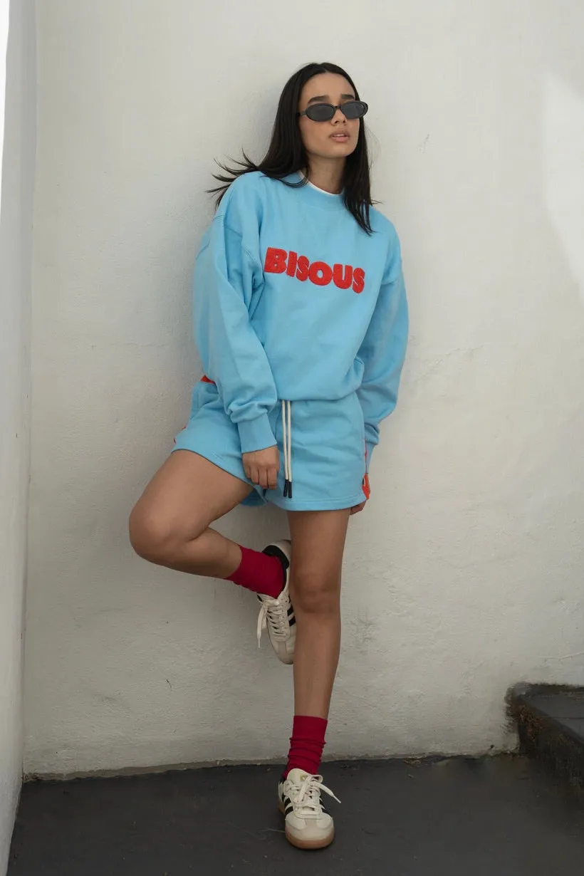 Bisous Ice Blue Sweatshirt