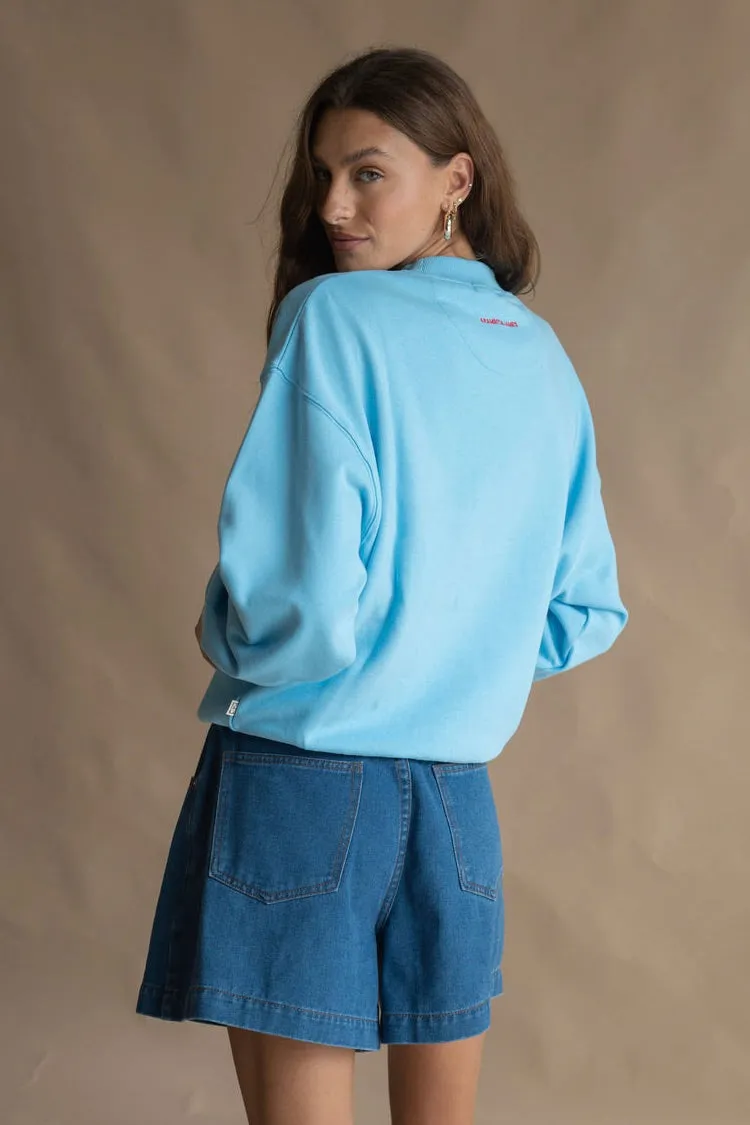 Bisous Ice Blue Sweatshirt