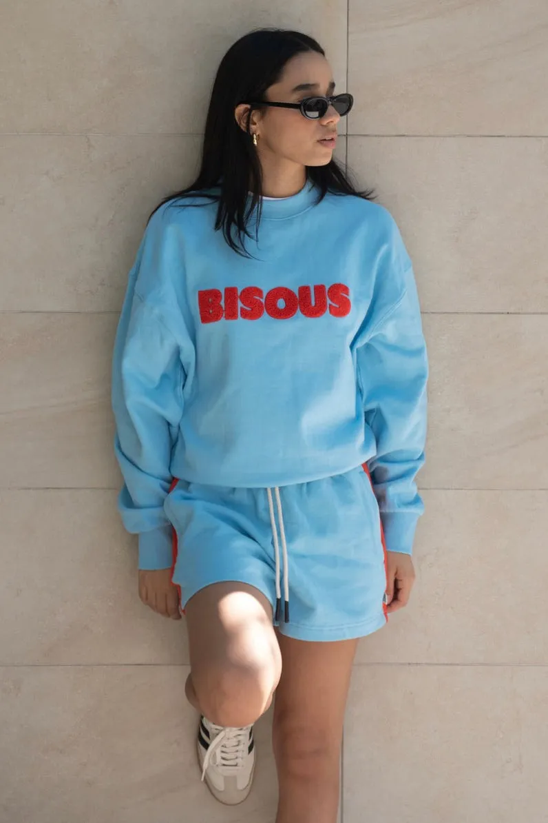 Bisous Ice Blue Sweatshirt