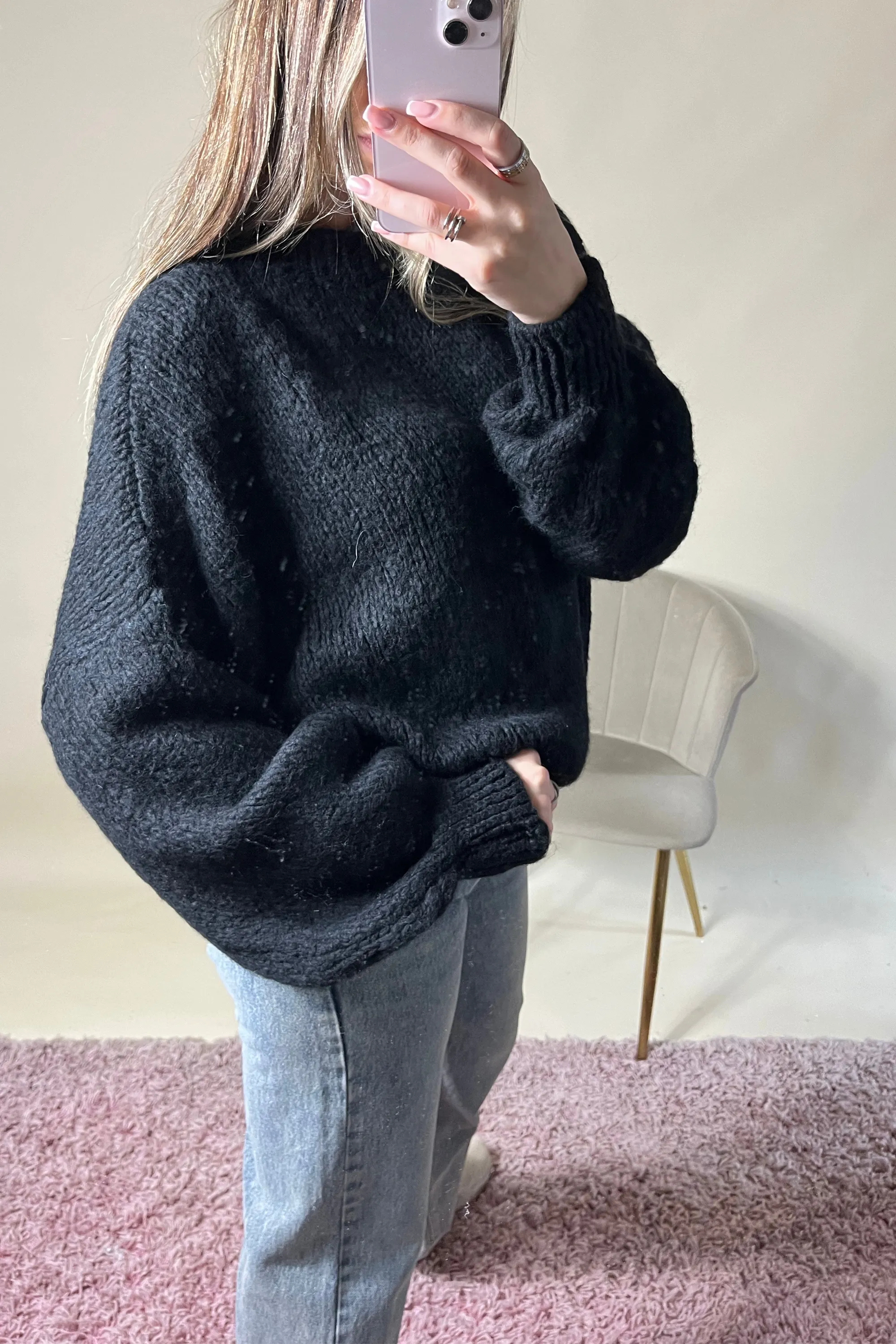 Black oversized jumper