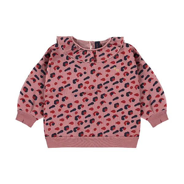 BONMOT LEOPARD COLLAR SWEATSHIRT