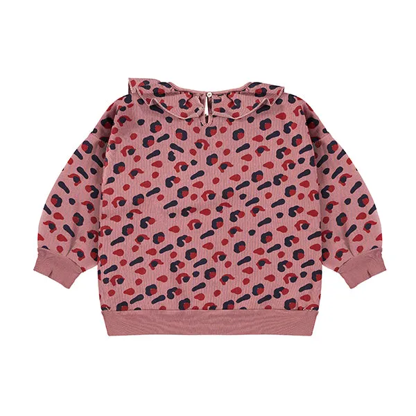 BONMOT LEOPARD COLLAR SWEATSHIRT