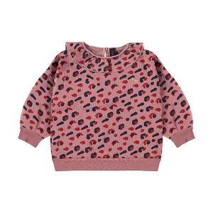 BONMOT LEOPARD COLLAR SWEATSHIRT