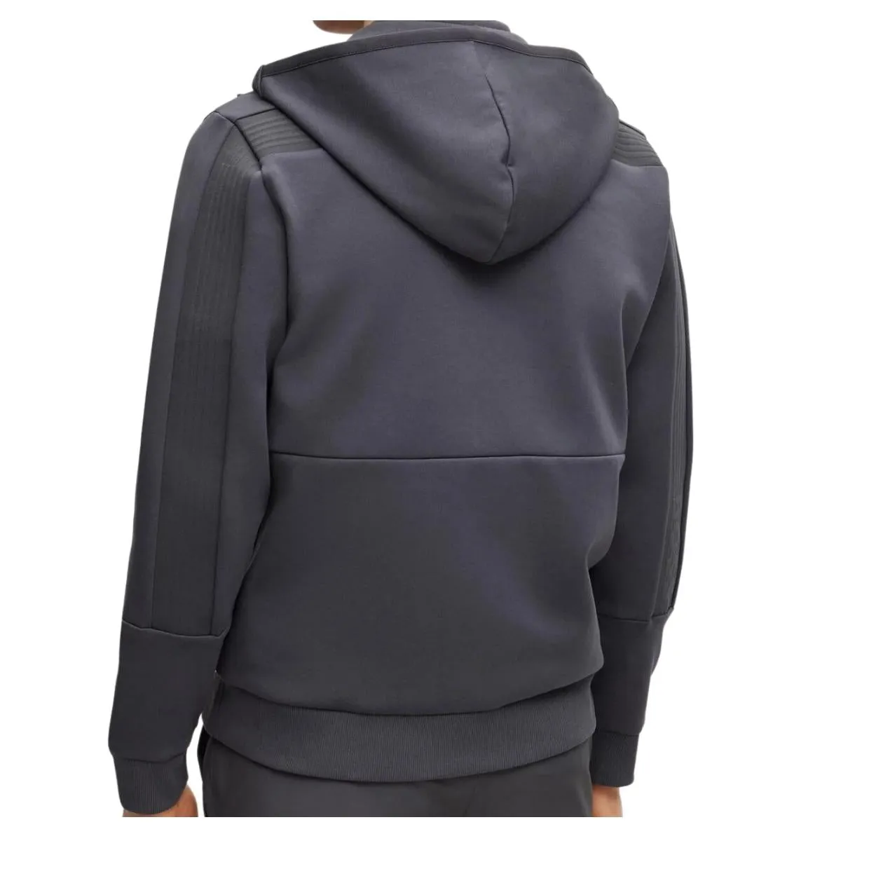 BOSS Saggy Printed Logo Dark Grey Hoodie