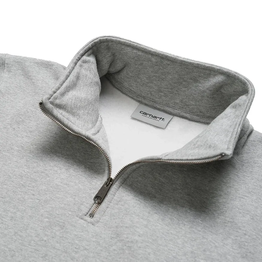 Carhartt WIP Chase Neck Zip Sweat - Grey Heather