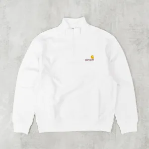 Carhartt WIP Half Zip American Script Sweat - White