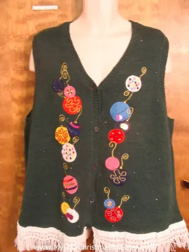 Colorful Ornaments Cute Christmas Sweater Vest