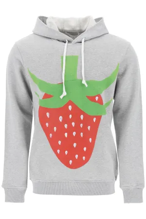 Comme des garcons shirt strawberry printed hoodie