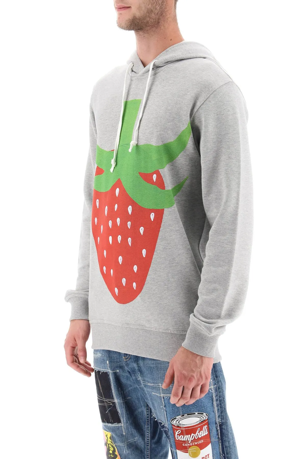 Comme des garcons shirt strawberry printed hoodie