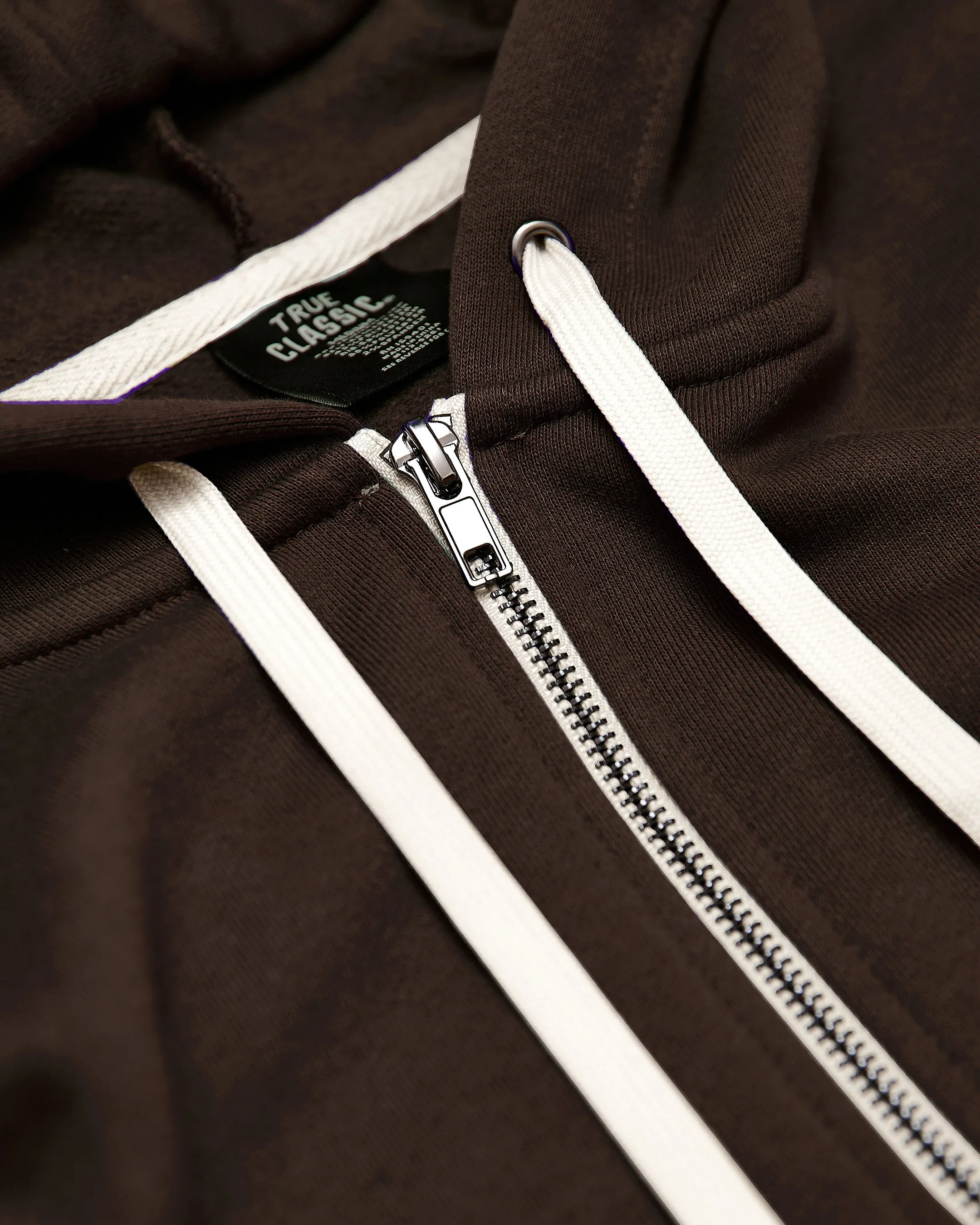 Dark Oak Fleece French Terry Zip Hoodie