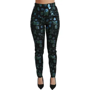 Dolce & Gabbana Floral High Waist Skinny Trousers