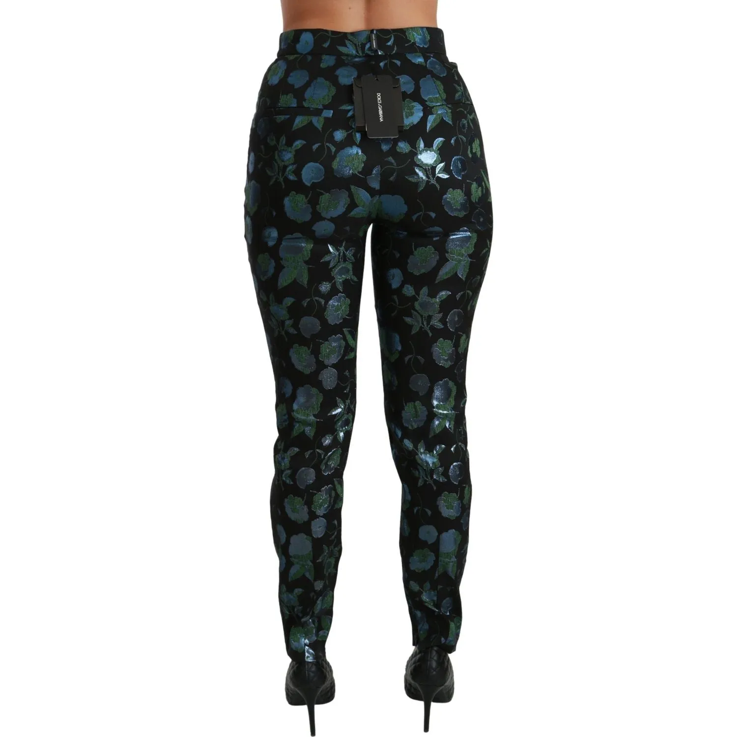 Dolce & Gabbana Floral High Waist Skinny Trousers