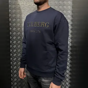 Embroidered Logo Sweatshirt (Navy) - I24E05063006693