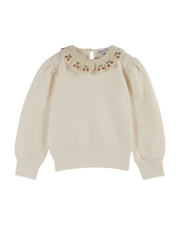 Emile & Ida Creme Collar Sweatshirt