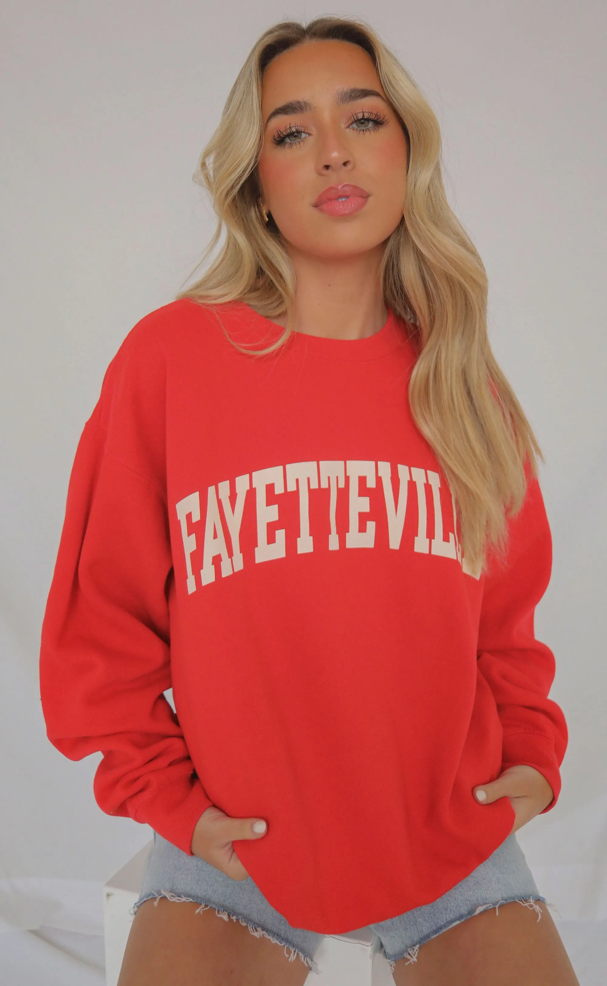 fayetteville sweatshirt - red