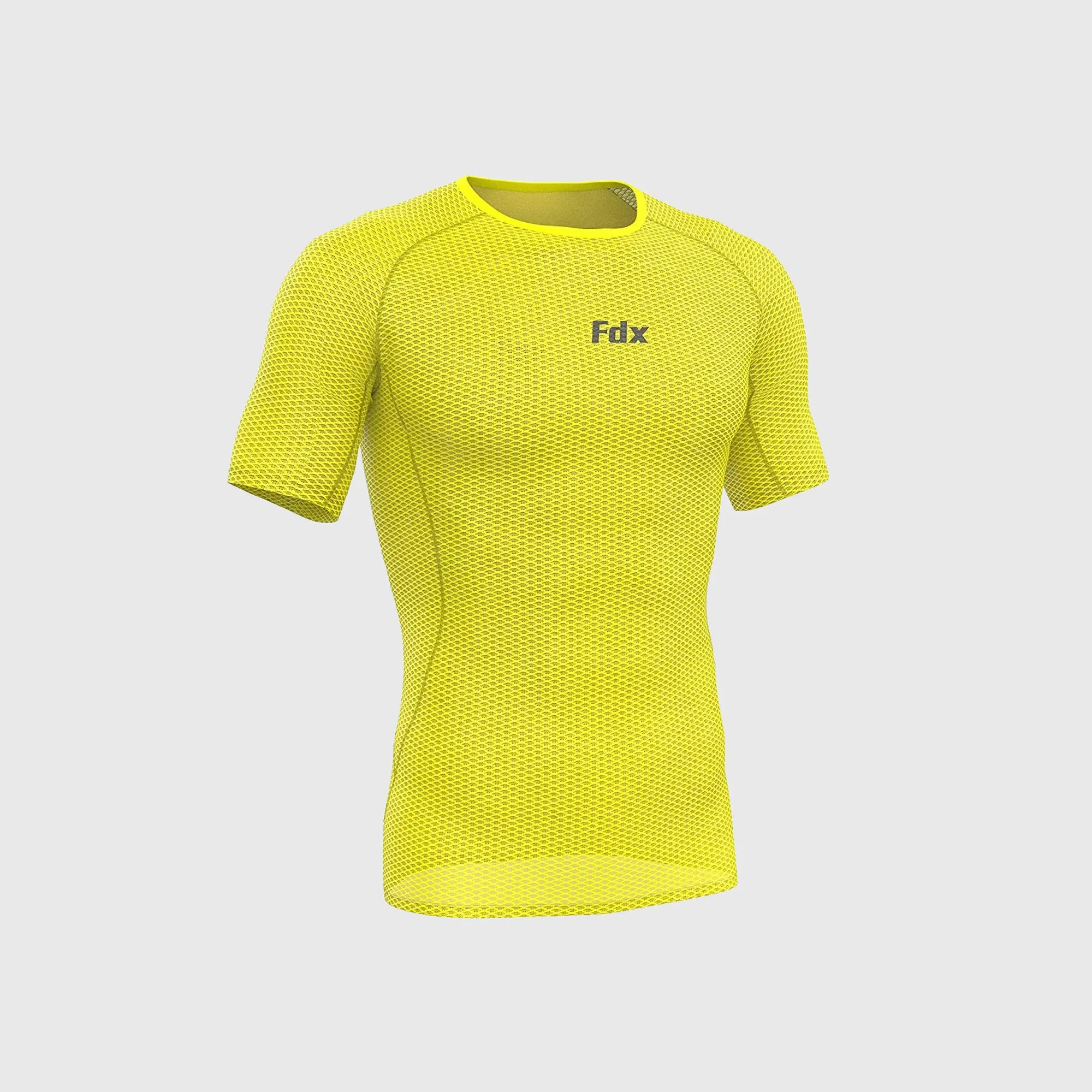 Fdx Aeroform Yellow Men's & Boy's Short Sleeve Mesh Summer Cycling Top