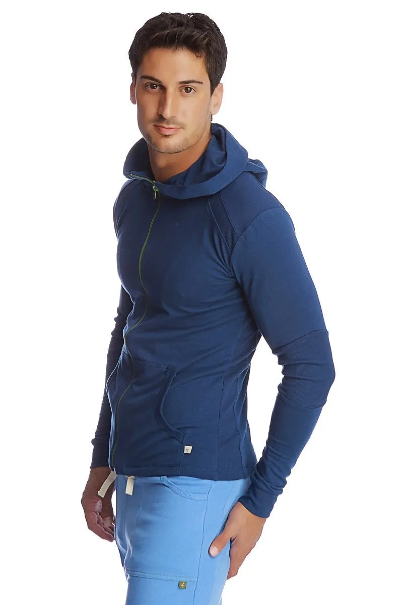 Form-fit Crossover Yoga Track Performance Hoodie (Royal)