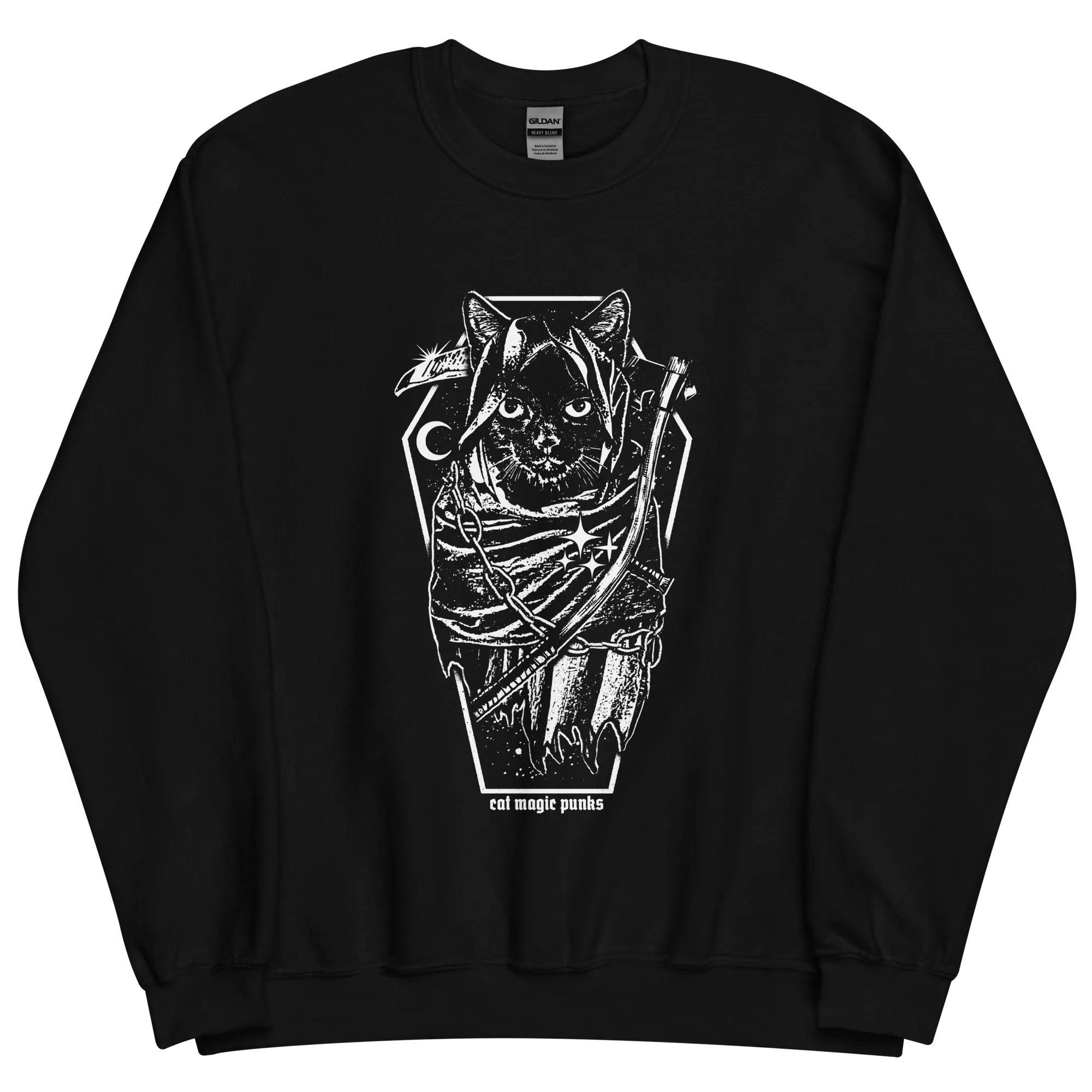 HALLOWEEN 2023: DON'T FUR THE REAPER (B/W) Crewneck Sweatshirt