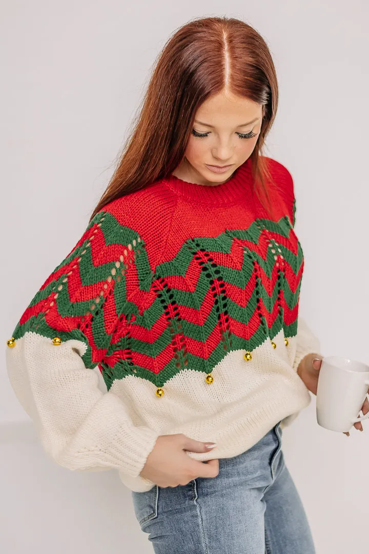 Jingle Bells Chevron Sweater