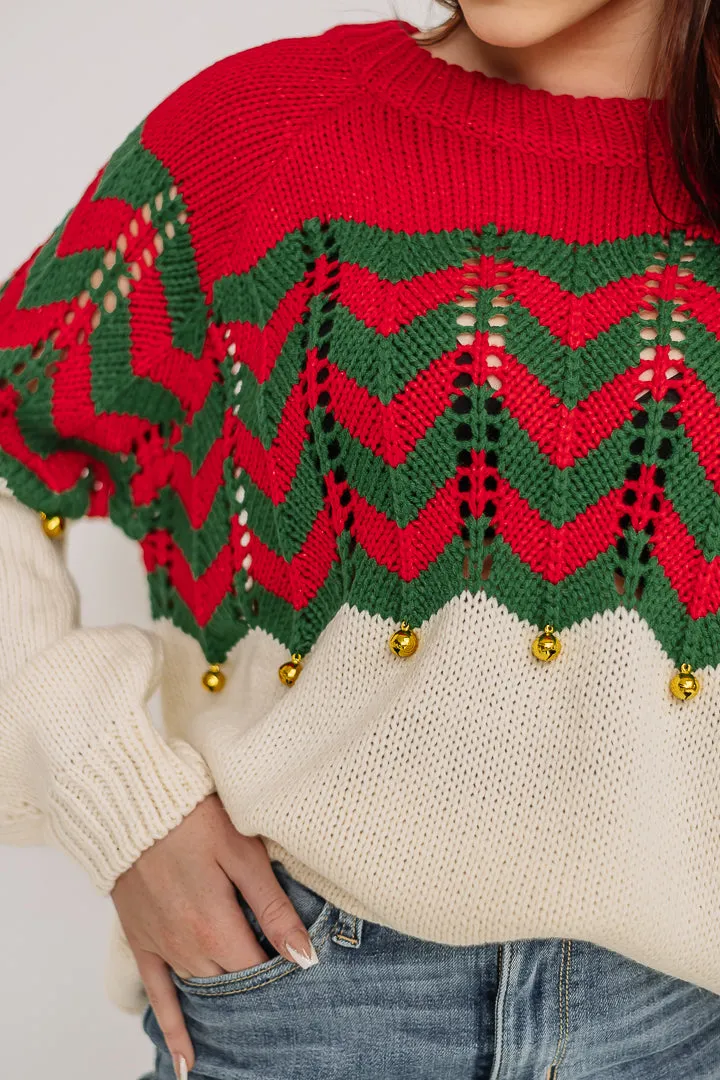 Jingle Bells Chevron Sweater