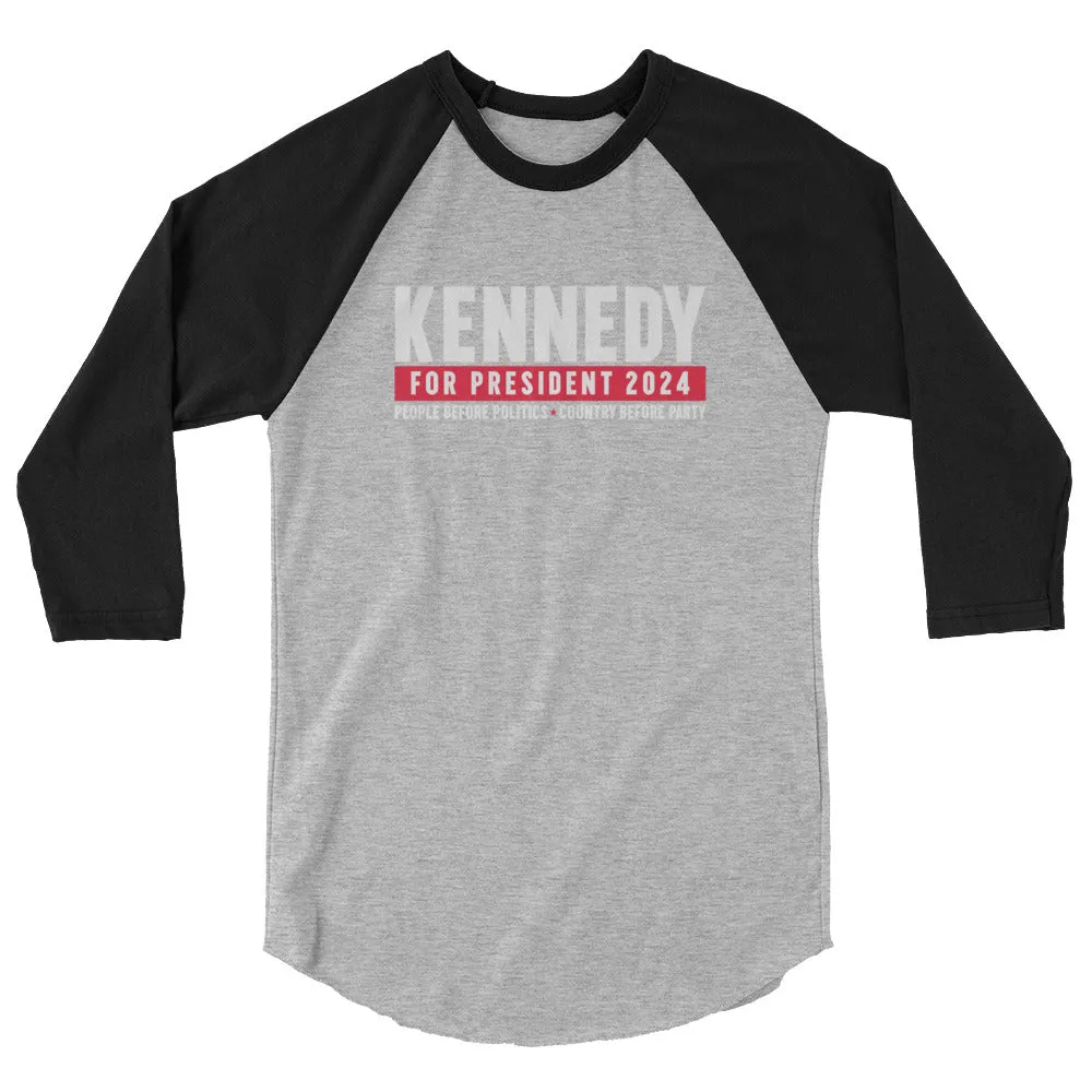 Kennedy for the People 3/4 Sleeve Raglan Shirt