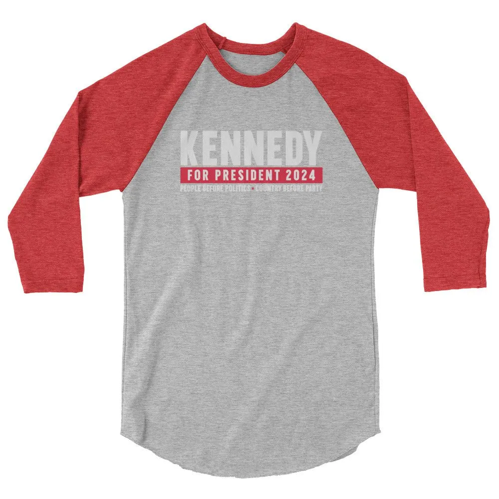 Kennedy for the People 3/4 Sleeve Raglan Shirt