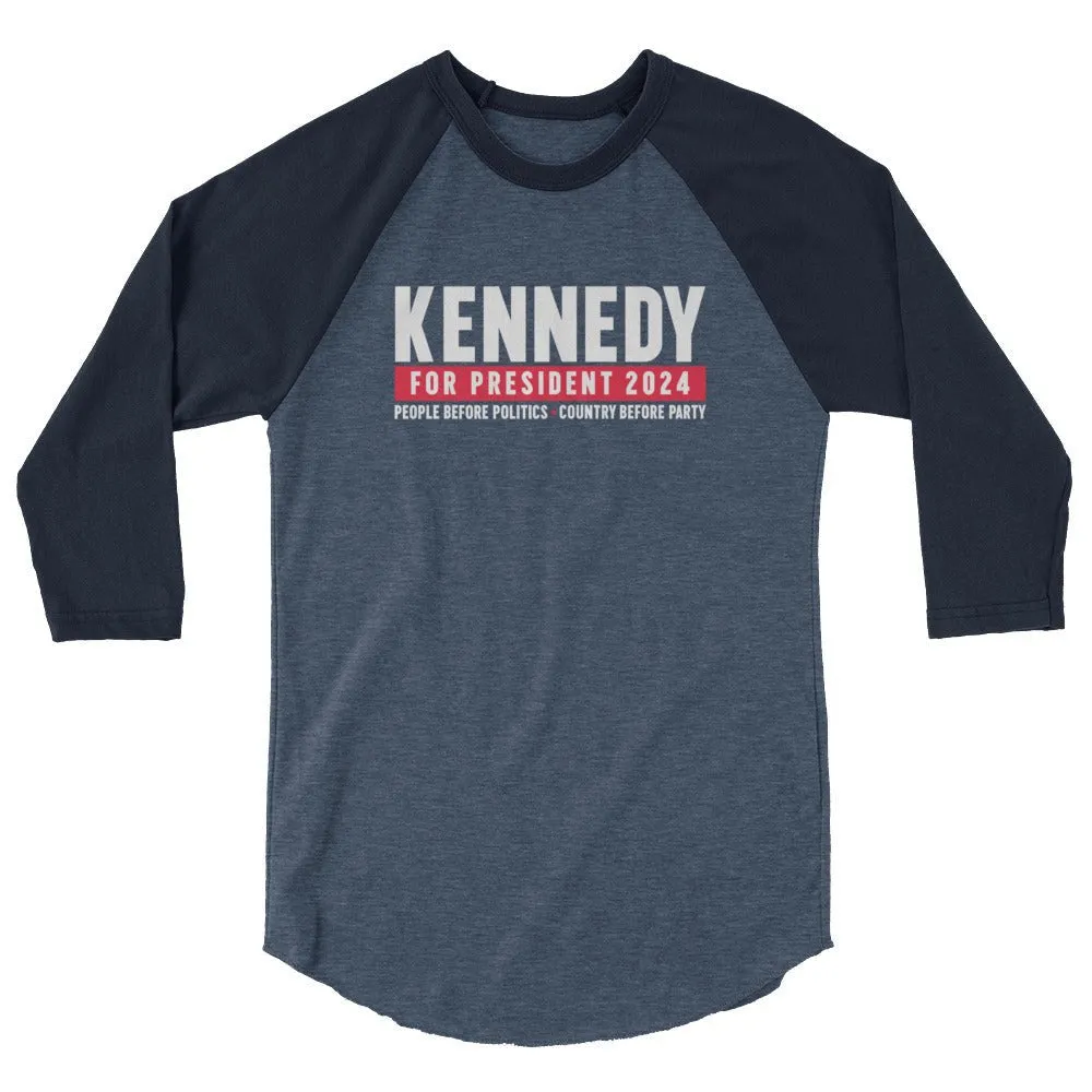 Kennedy for the People 3/4 Sleeve Raglan Shirt