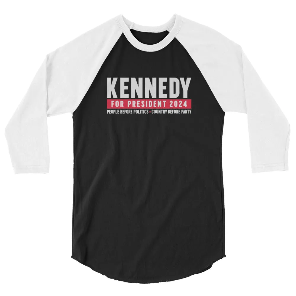 Kennedy for the People 3/4 Sleeve Raglan Shirt