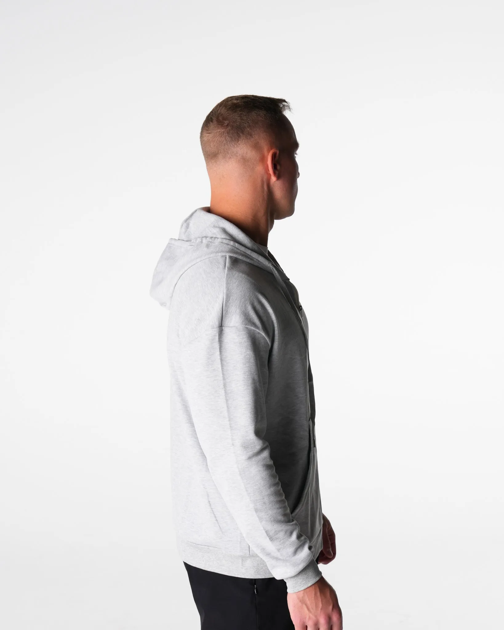 Light Grey Elite Full Zip Hoodie