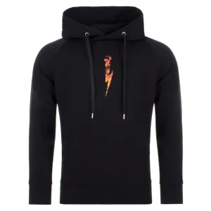 Neil Barrett Black Fire Star Print Hooded Sweatshirt