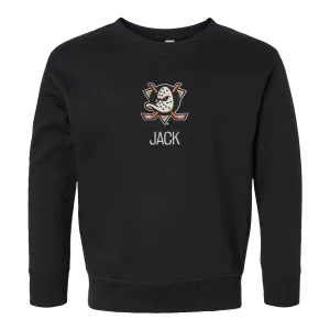 Personalized Anaheim Ducks Toddler Crewneck Sweatshirt