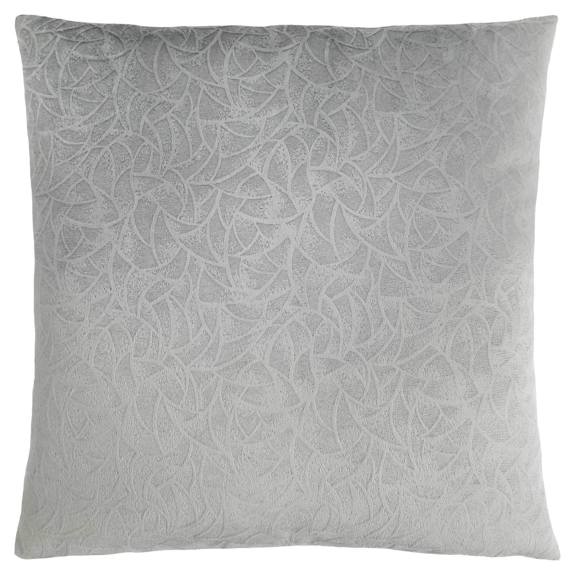 Pillow - 18"X 18" / Light Grey Floral Velvet / 1Pc