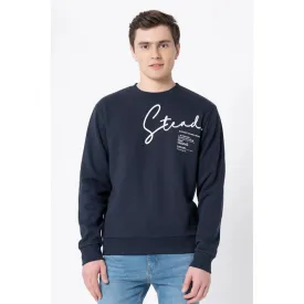 Red Tape Men's Navy Graphic Print Sweatshirt