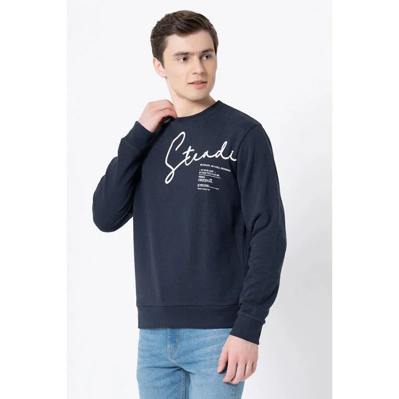 Red Tape Men's Navy Graphic Print Sweatshirt