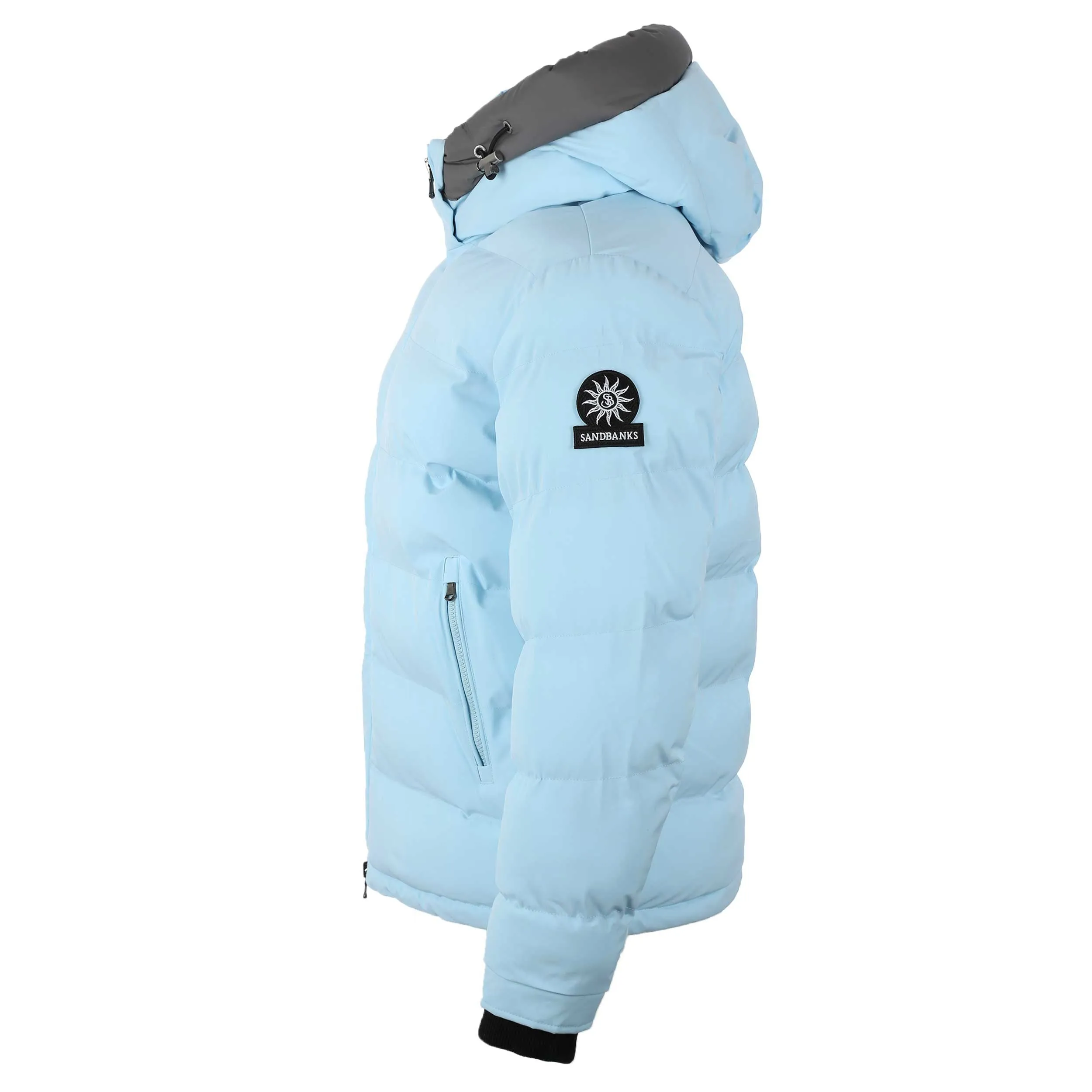 Sandbanks Banks Puffer Jacket in Crystal Blue