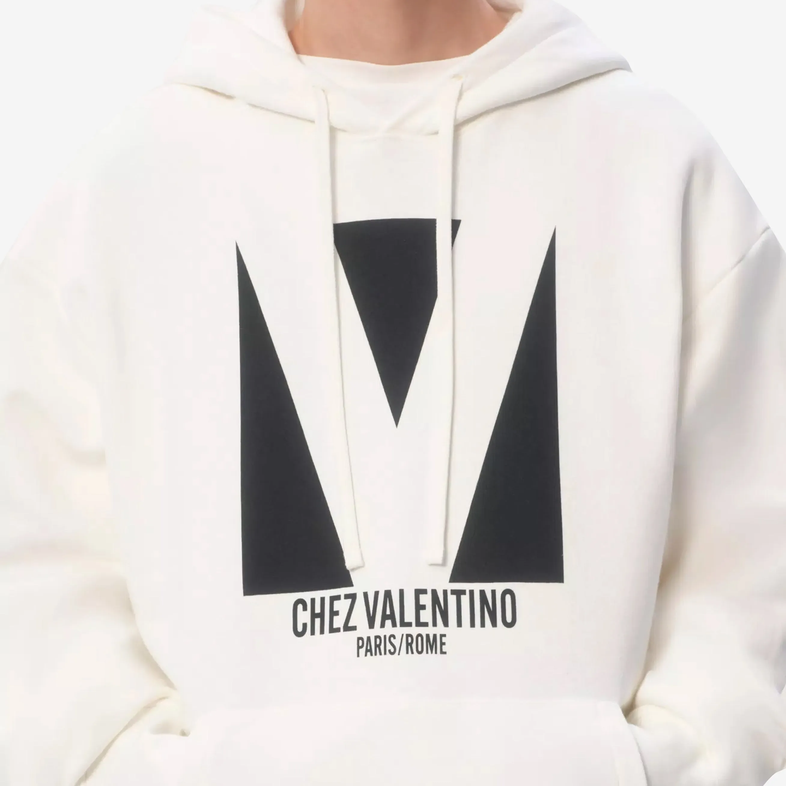 Valentino Cotton Chez Valentino Print Hoodie