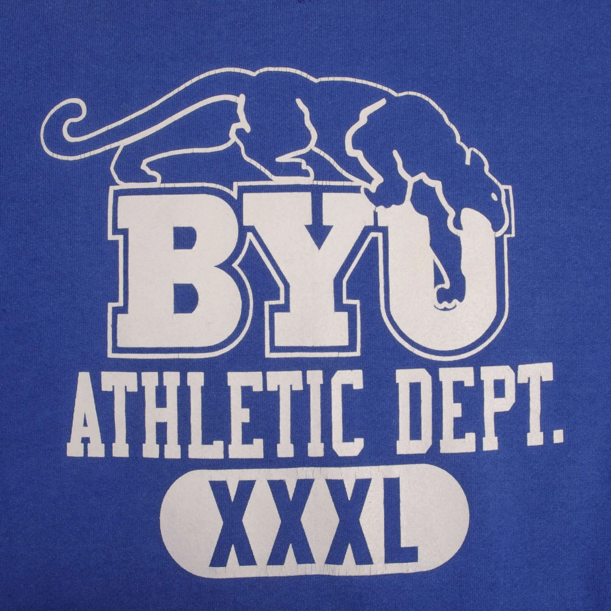 VINTAGE BYU BRIGHAM YOUNG UNIVERSITY COUGARS 1990S SWEATSHIRT 3XL MADE IN USA